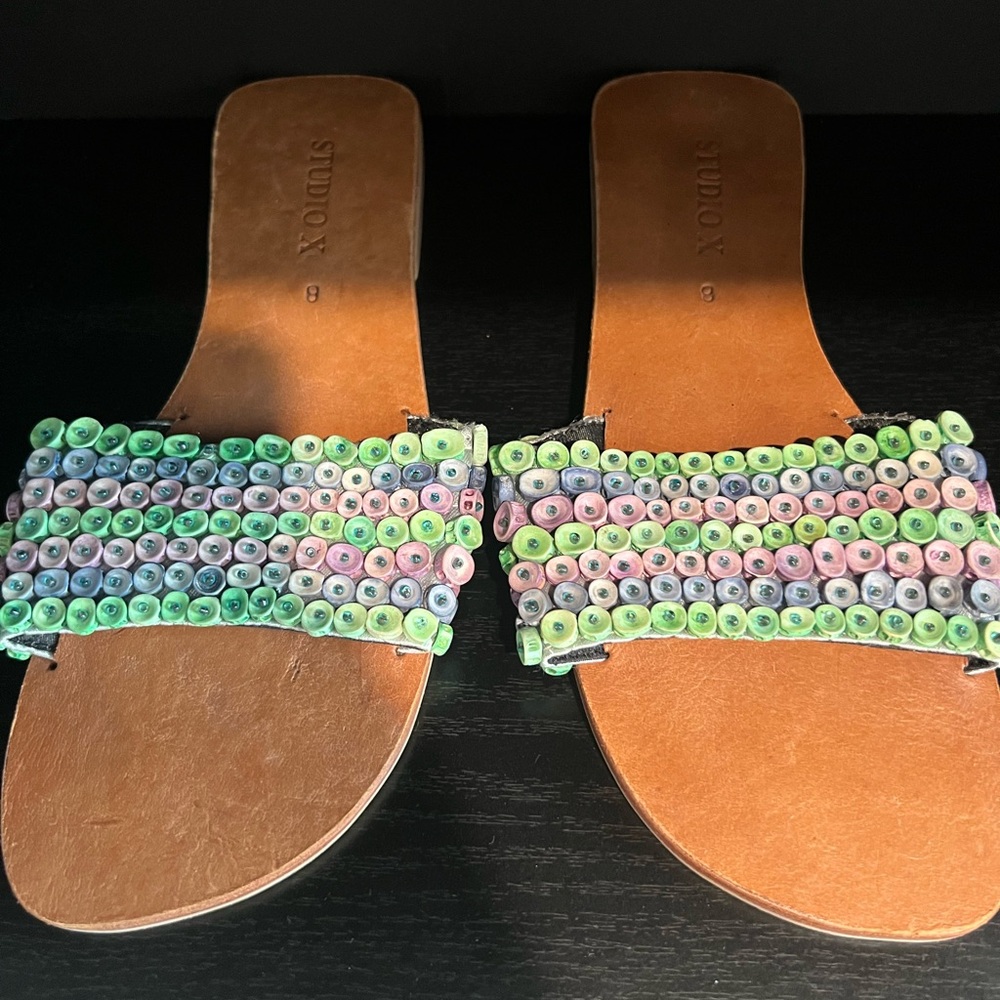 STUDIO X Sequin Multicolor Sandals